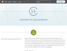 Tablet Screenshot of colehuffman.com